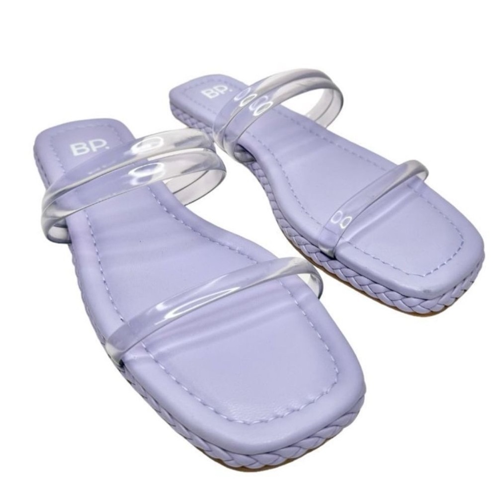BP | Viola Purple Flat Strappy Slides Sandals 4